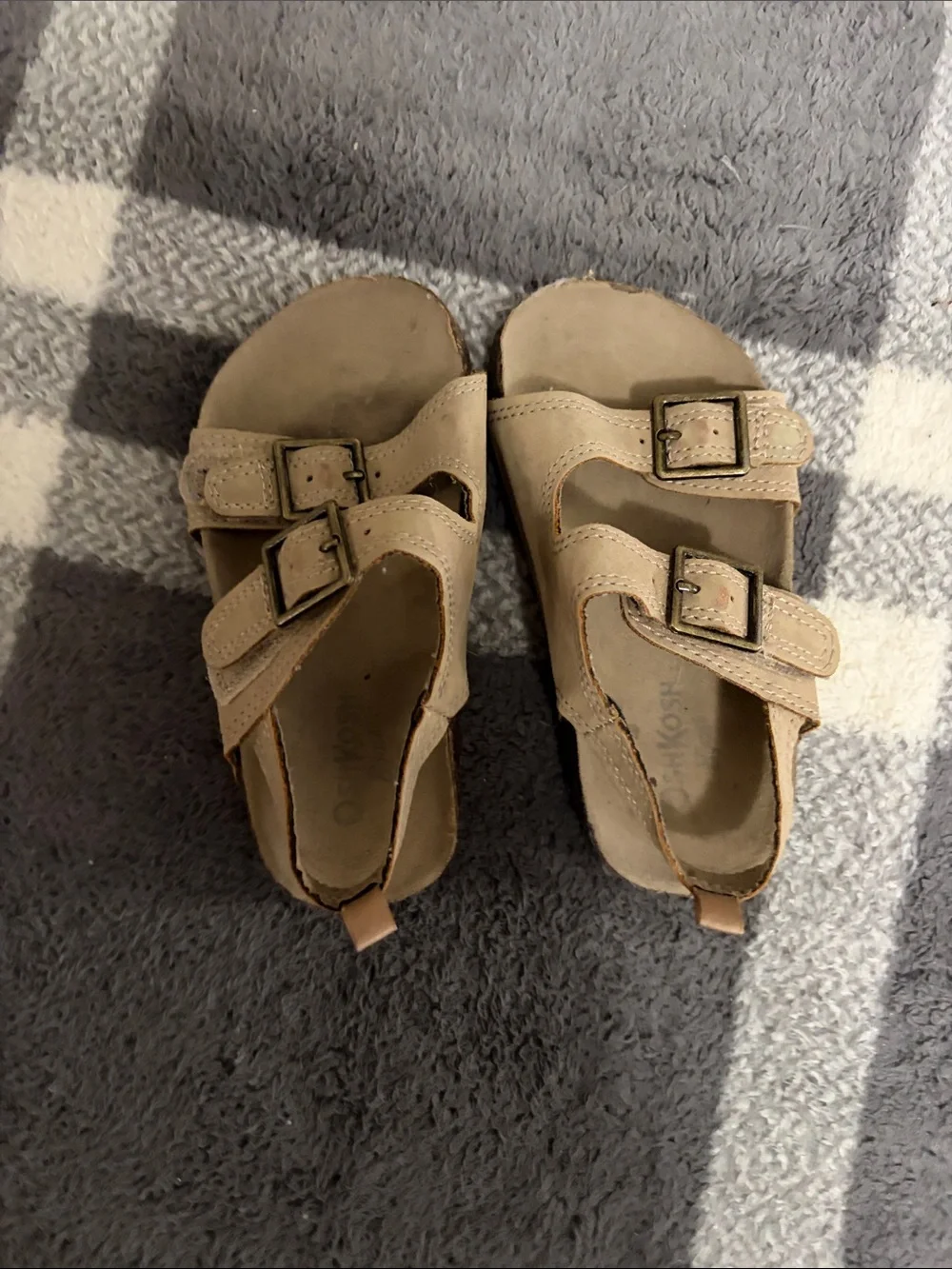 OshKosh B'gosh Tan Double-Buckle Kids Sandals